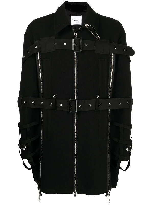 Lightweight men jackets made from recycled nylon for eco - friendly travelSafety-Pin Detail Jacket Lightweight men jackets made from recycled nylon for eco - friendly travelSafety-Pin Detail Jacket