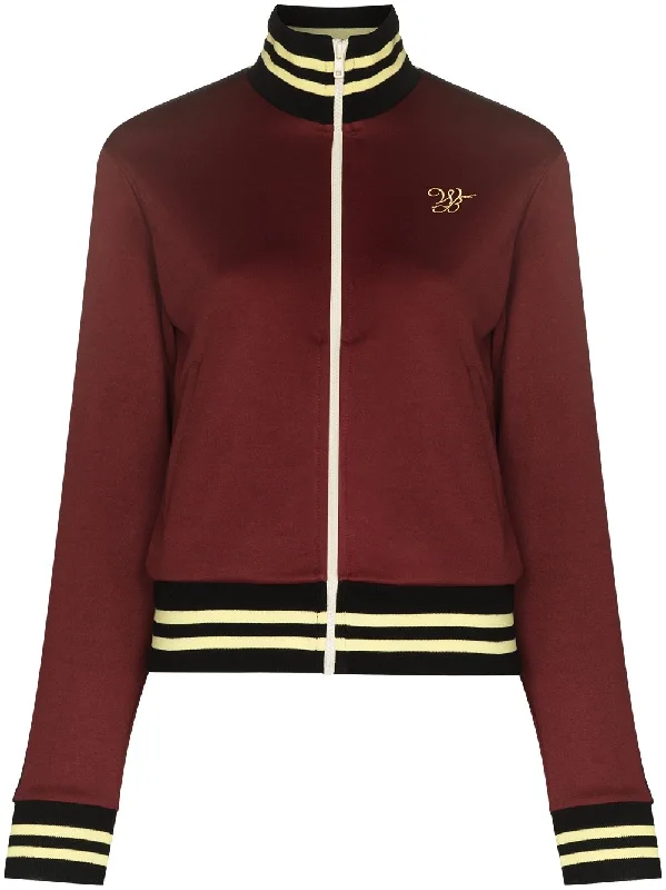 Bomber men jackets with ribbed cuffs for a classic 80s styleStudio Stripe-Detail Track Jacket Bomber men jackets with ribbed cuffs for a classic 80s styleStudio Stripe-Detail Track Jacket