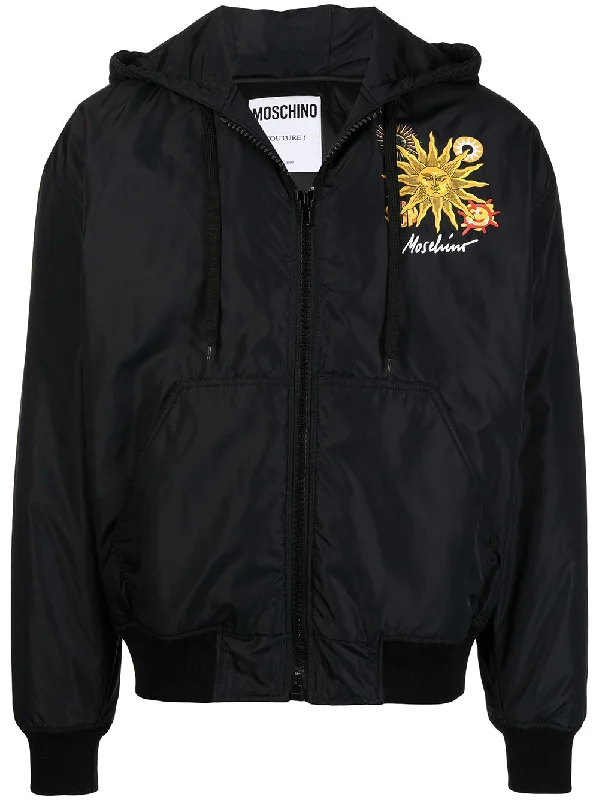 Down - filled men jackets in bright colors for winter fashionSun-Print Puffer Jacket Down - filled men jackets in bright colors for winter fashionSun-Print Puffer Jacket