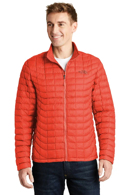 Fleece - lined men jackets for cold - weather commutingThe North Face Mens ThermoBall Trekker Water Resistant Full Zip Jacket - Fire Brick Red Fleece - lined men jackets for cold - weather commutingThe North Face Mens ThermoBall Trekker Water Resistant Full Zip Jacket - Fire Brick Red