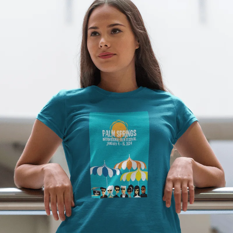 Men's tie - dye t - shirts with a bohemian style2024 Film Festival by SHAG Unisex T-Shirt - Deep Teal