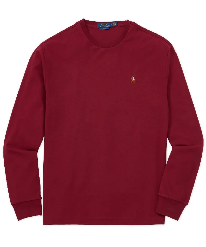 Men's stretchable athletic polo shirts for fitness workoutsPolo Ralph Lauren Long Sleeve Soft Touch Cotton T-Shirt