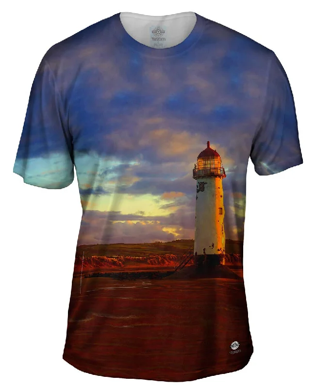 Men's printed Hawaiian t - shirts for tropical vacationsAbandoned But Not Forgotten Lighthouse
