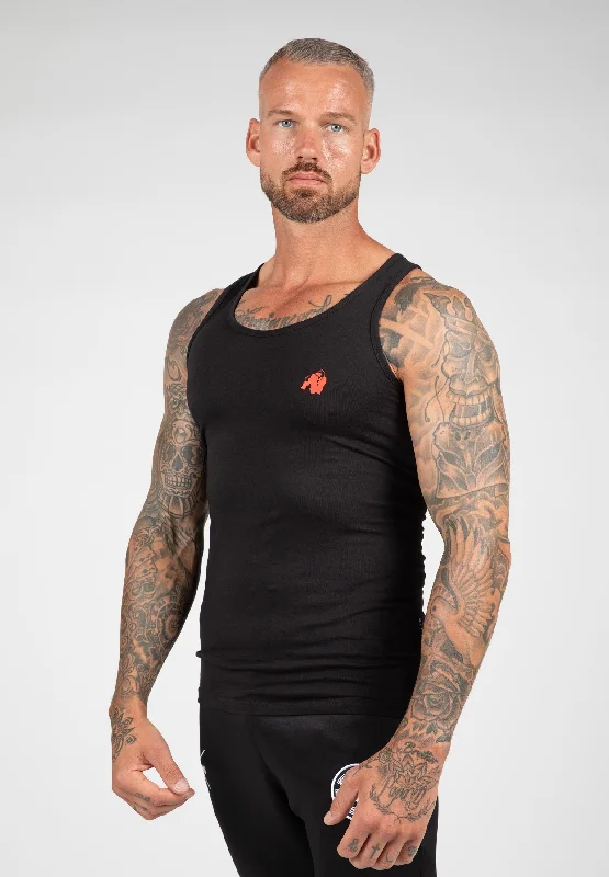 slim fit tank tops for menAdams Stretch Tank Top - Black