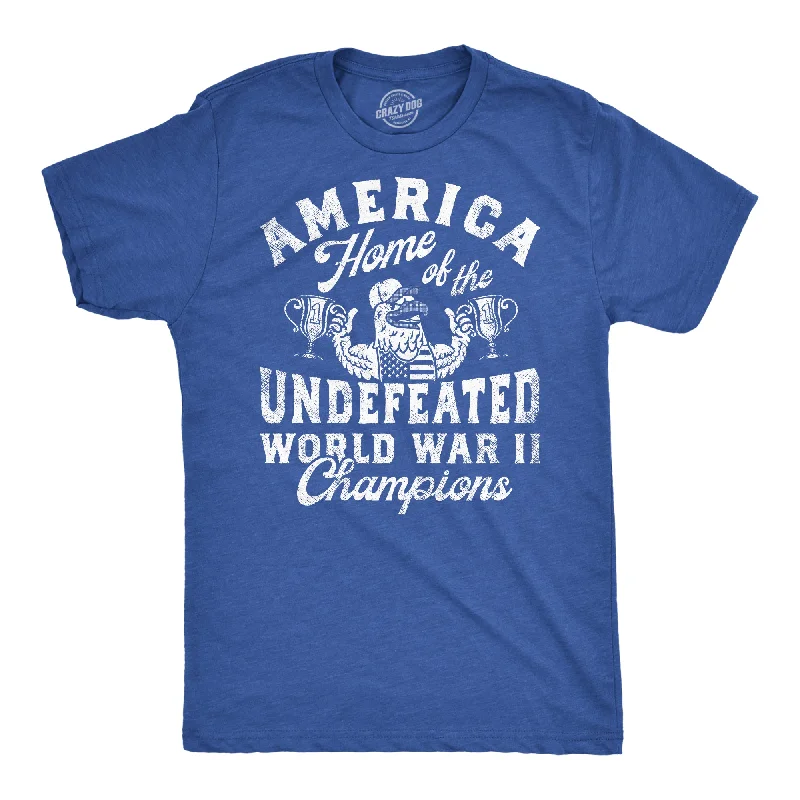Men's tie - dye t - shirts with a bohemian styleAmerica Home Of The Undefeated World War 2 Champions Men's T Shirt