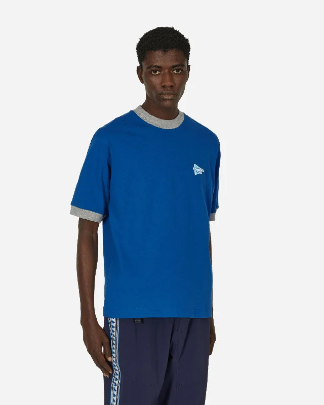 Men's ribbed t - shirts with a textured finish for added styleMaison Kitsuné Ringer Cotton T-Shirt Blue