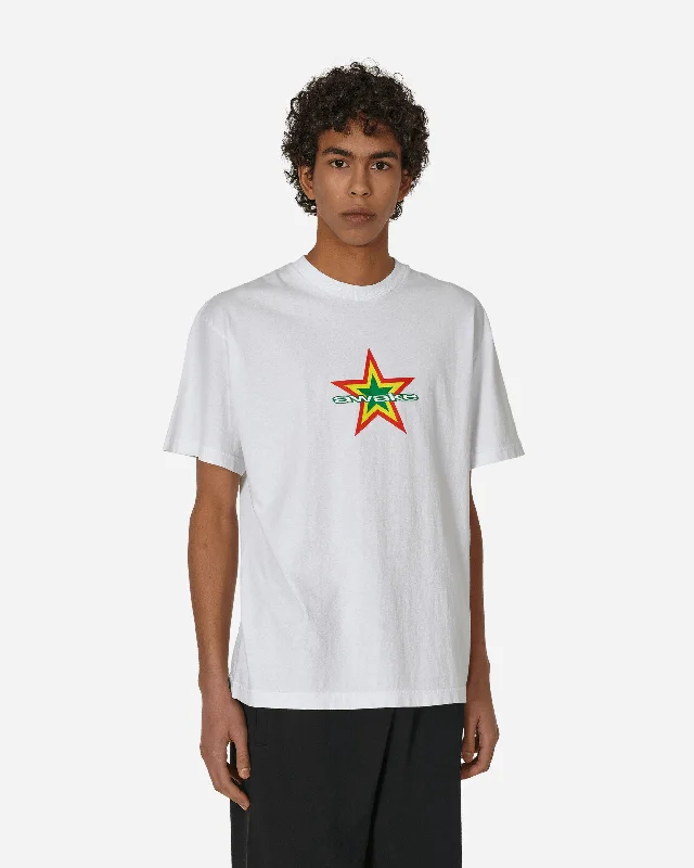 Men's thermal t - shirts with a high - neck design for cold weatherStar Logo T-Shirt Whtie