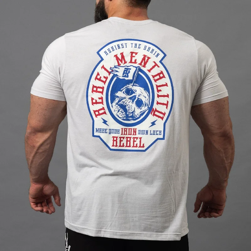 men's tank tops for sportsBadge Tee (Light Grey)