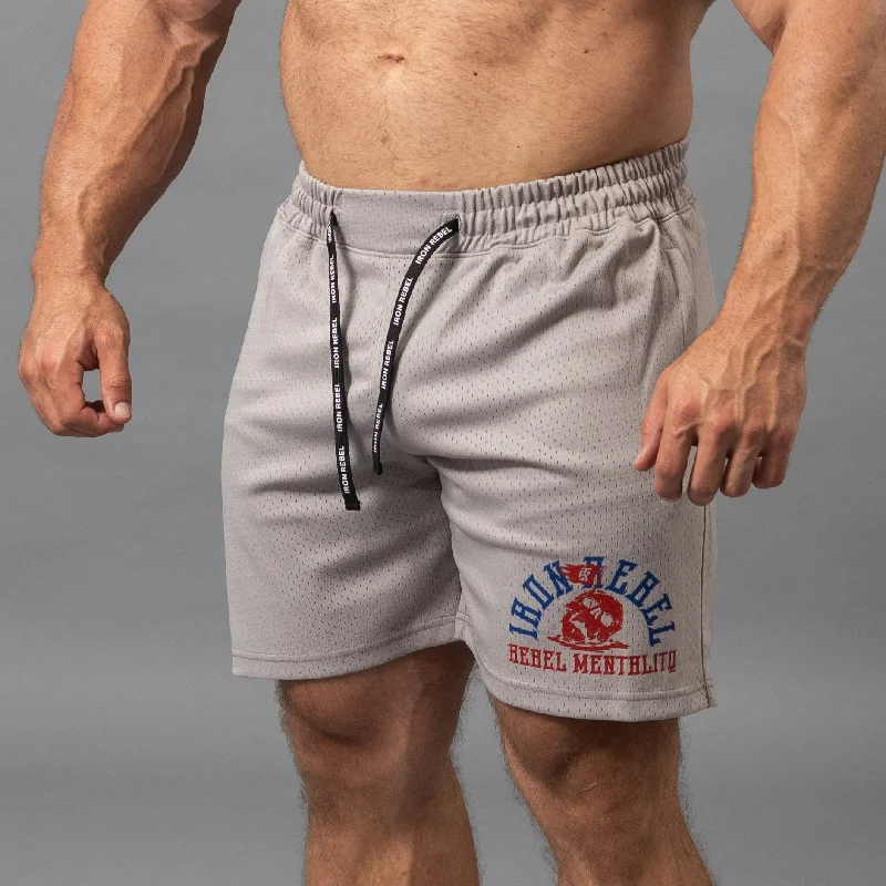 performance men's tank topsBadge Mesh Shorts (Grey)