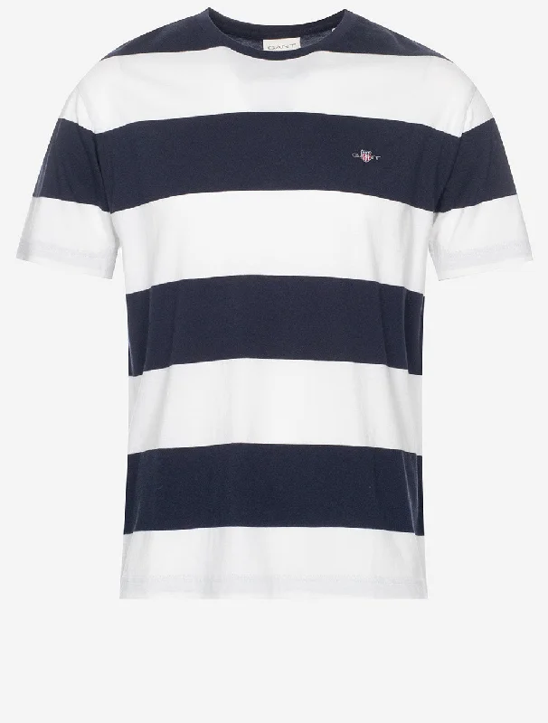 Men's distressed denim - look t - shirts with a rugged appealBar Stripe Short Sleeve T-Shirt Eggshell