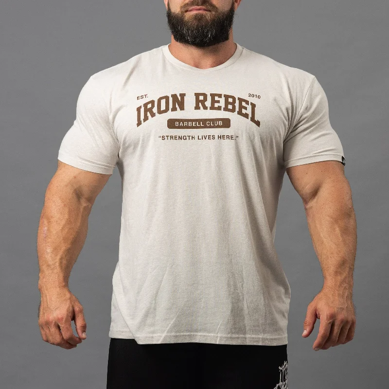 men's tank tops with henley necklineBarbell Club Tee (Ivory)