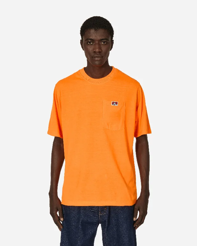 Men's organic cotton crew - neck t - shirts for everyday comfortHeavy Duty Classic Label Pocket T-Shirt Orange
