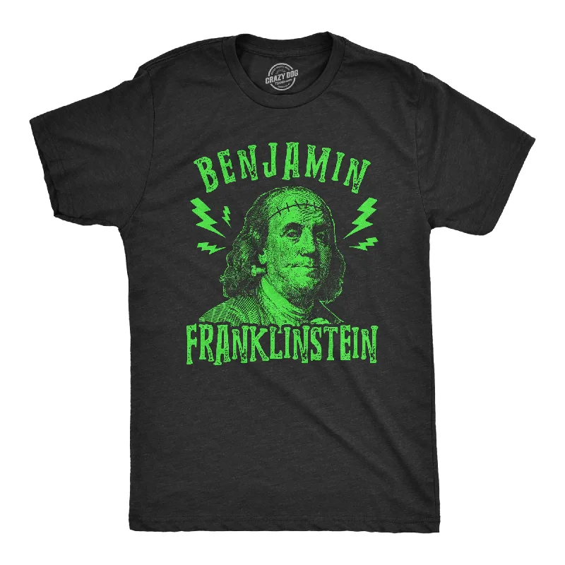 Men's lightweight performance t - shirts for running marathonsBenjamin Franklinstein Men's T Shirt