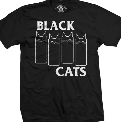 Men's polo t - shirts with a contrast collar for a preppy lookBlack Cats Mens T-Shirt