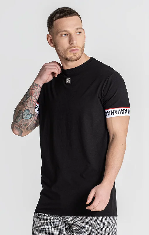 Men's thermal t - shirts with a high - neck design for cold weatherBlack Track Tee