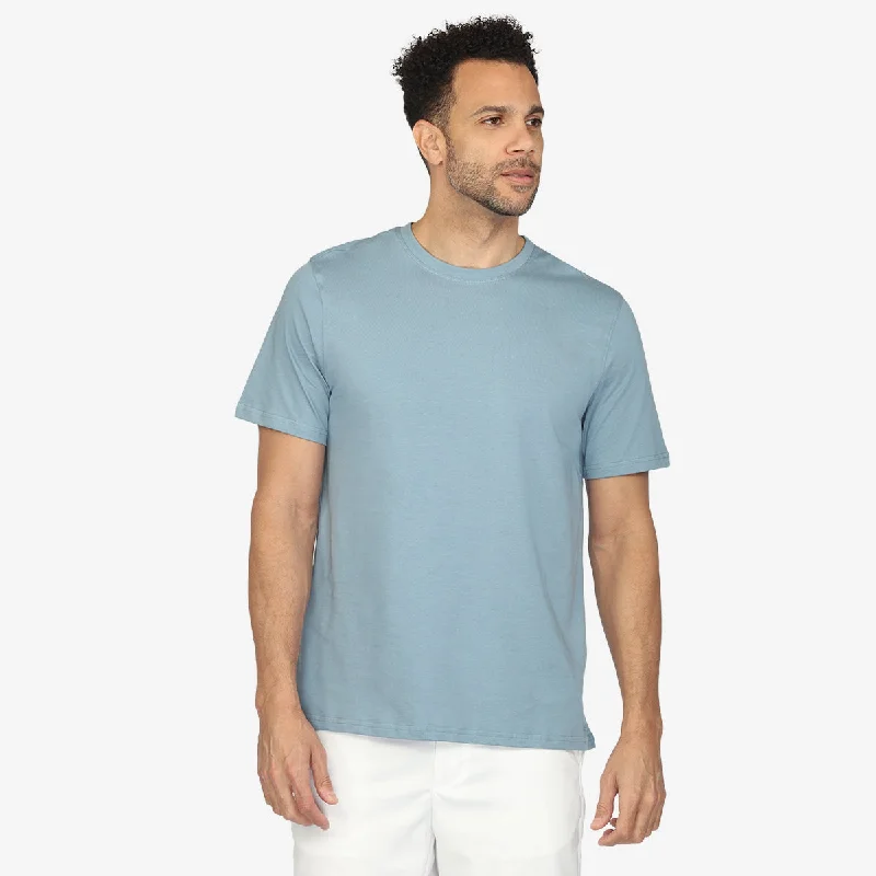 Men's color - block polo shirts with a bold fashion statementBlue Shadow Short Sleeve T-shirt