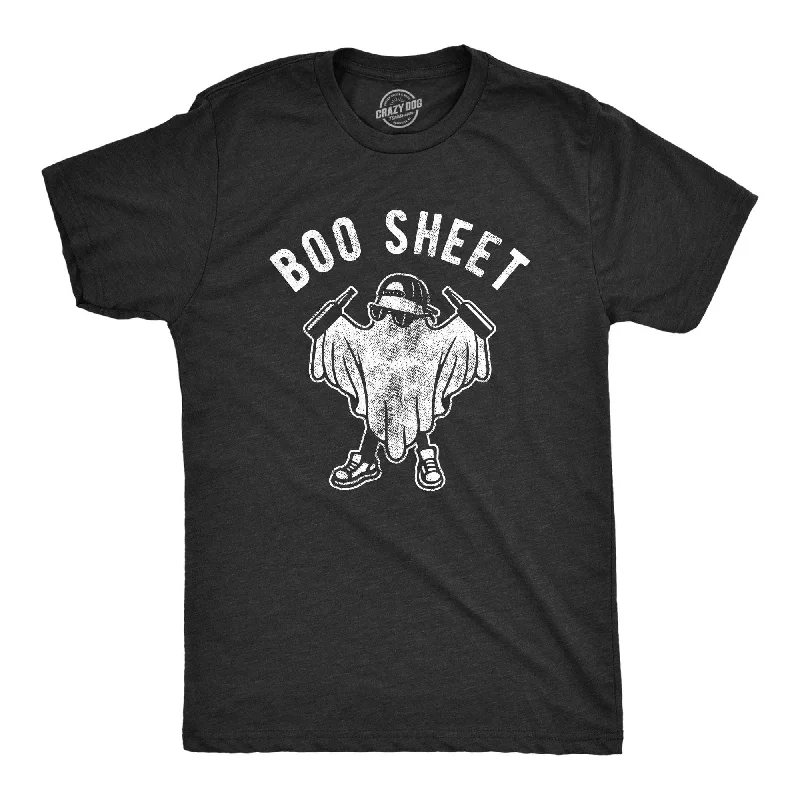Men's slim - fit graphic t - shirts with vintage rock band printsBoo Sheet Men's T Shirt