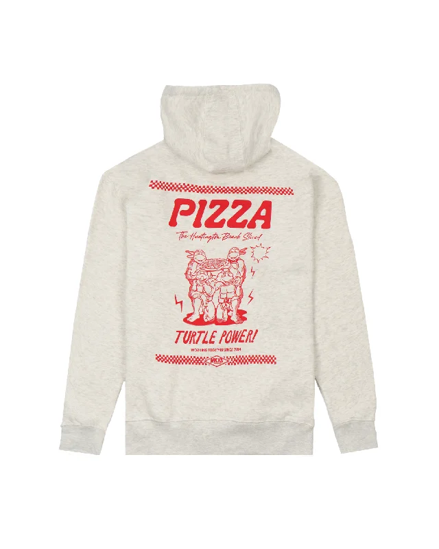 Men's slim - fit graphic t - shirts with vintage rock band printsTMNT x Jack's Mike's Pizza Pullover Hoodie