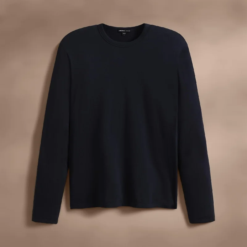 Men's ribbed t - shirts with a textured finish for added styleBrushed Lotus Long Sleeve Crew - Deep Men's ribbed t - shirts with a textured finish for added styleBrushed Lotus Long Sleeve Crew - Deep