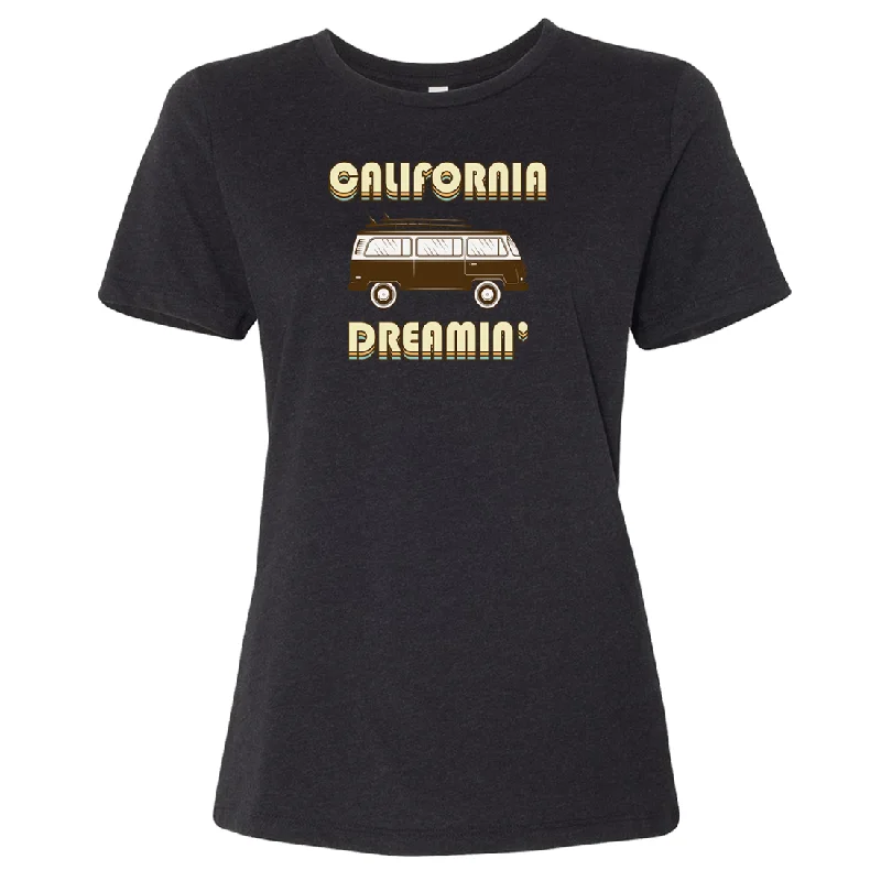 Men's ribbed t - shirts with a textured finish for added styleCalifornia Dreamin' Van Women's Relaxed Jersey Tee