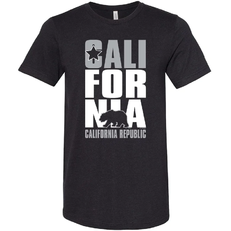 Men's tie - dye t - shirts with a bohemian styleCalifornia Republic Silver Asst Colors Sueded Tee