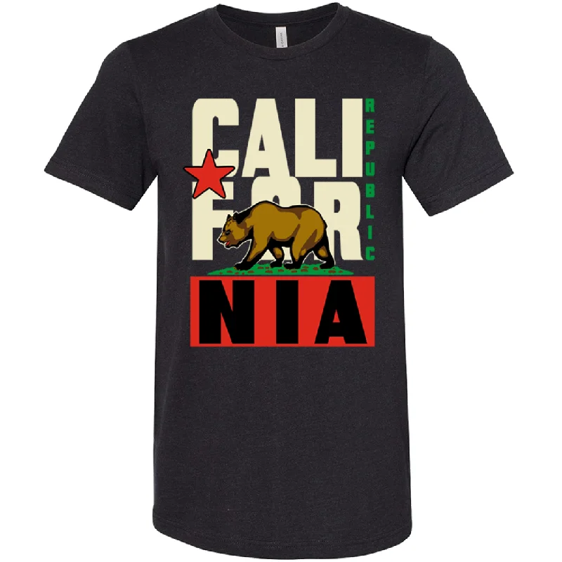 Men's short - sleeve linen t - shirts for summer beach outingsCalifornia Republic Original Retro Bold Asst Colors Sueded Tee