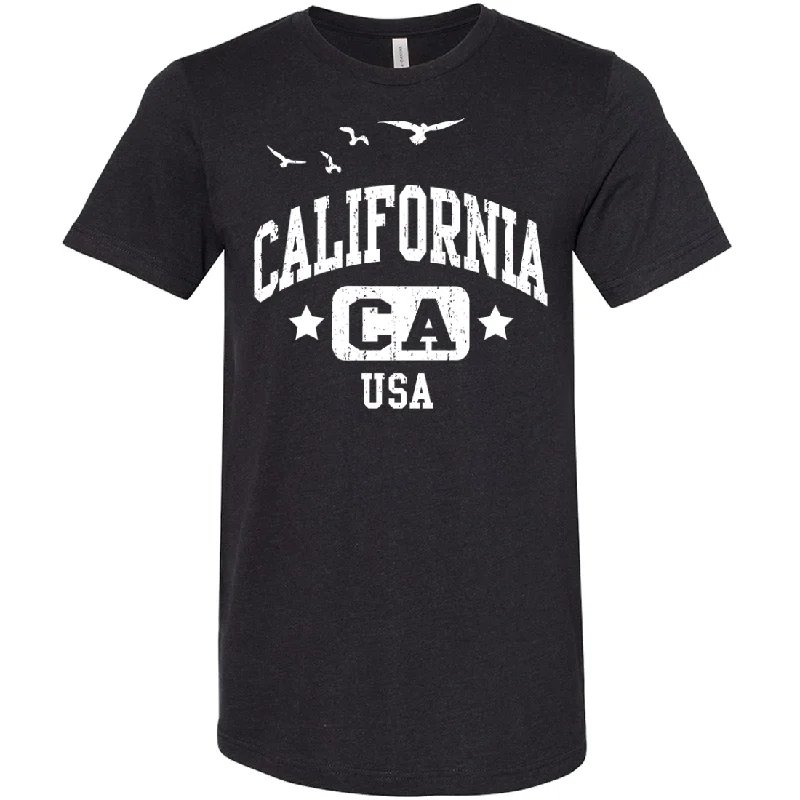 Men's antimicrobial t - shirts for odor - free freshness during travelCalifornia USA Asst Colors Sueded Tee Men's antimicrobial t - shirts for odor - free freshness during travelCalifornia USA Asst Colors Sueded Tee