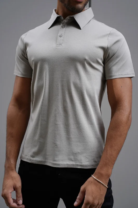 Men's plus size golf polo shirts in moisture wicking fabricCapo MERCERISED Polo Shirt - Pebble