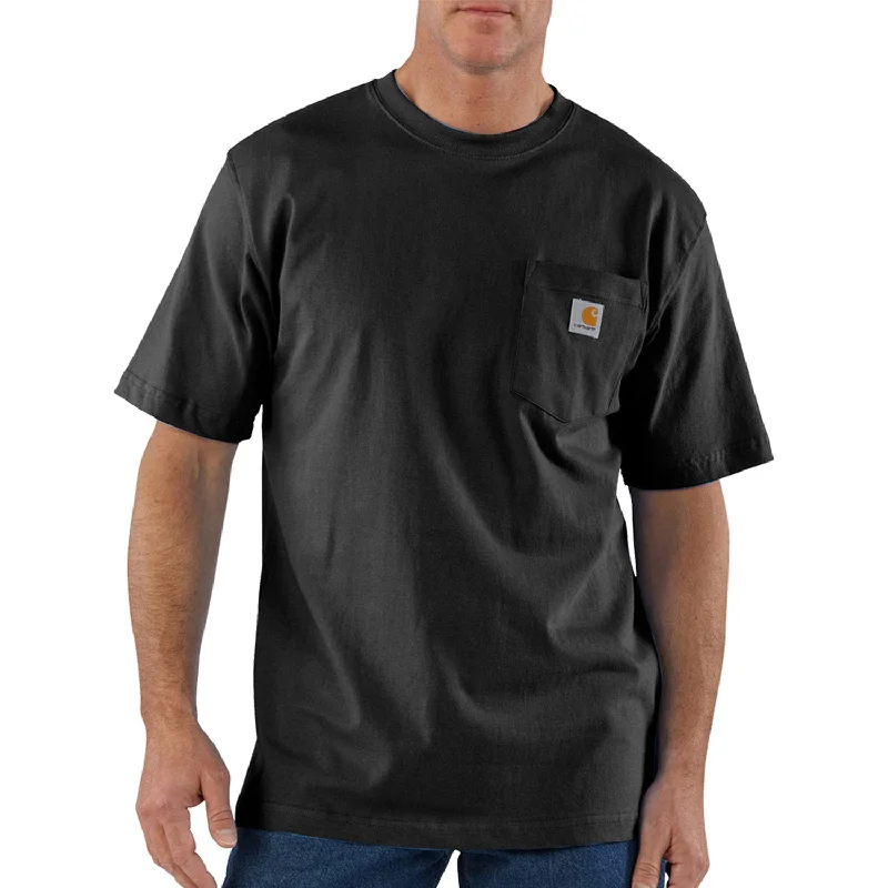 Men's lightweight performance t - shirts for running marathonsCarhartt Men's Short Sleeve Pocket T-Shirt_Black