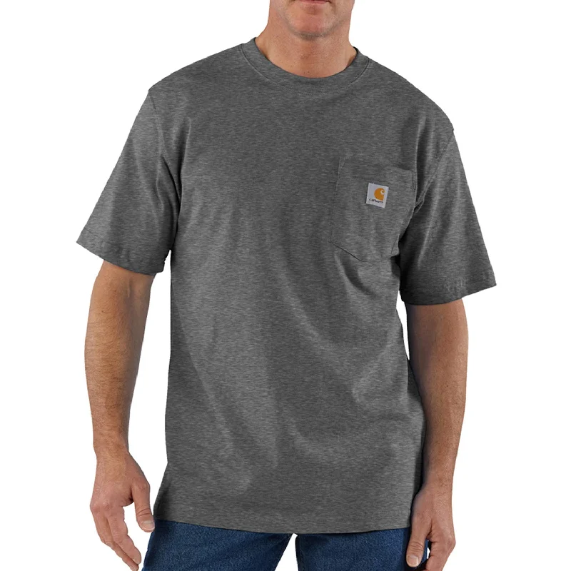 Men's moisture - wicking athletic t - shirts for intense workoutsCarhartt Men's Short Sleeve Pocket T-Shirt_Carbon Heather