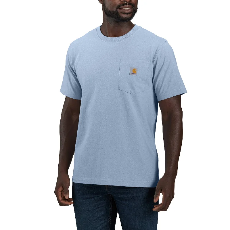 Men's antimicrobial t - shirts for odor - free freshness during travelCarhartt Men's Relaxed Fit Heavyweight Pocket "C" Short Sleeve T-Shirt