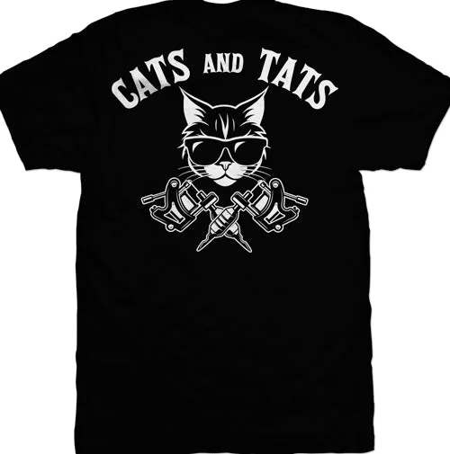 Men's thermal t - shirts with a high - neck design for cold weatherCats and Tats Mens T-Shirt