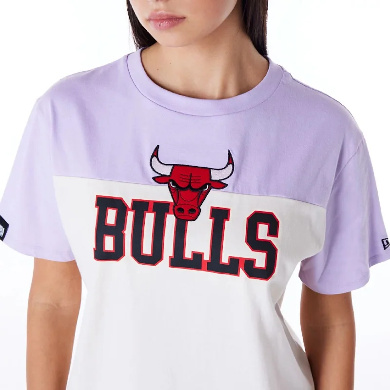 Men's UV - protection t - shirts for outdoor activities in the sunChicago Bulls Womens NBA Pastel Purple Oversized T-Shirt