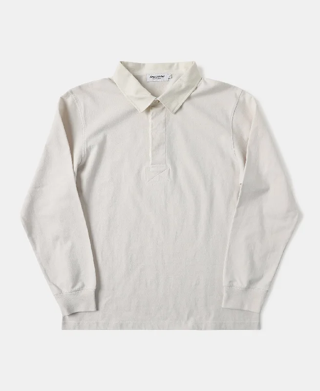 Men's vintage - inspired retro polo shirts with unique patternsClassic Fit Jersey Tubular Rugby Shirt - Gray White Men's vintage - inspired retro polo shirts with unique patternsClassic Fit Jersey Tubular Rugby Shirt - Gray White