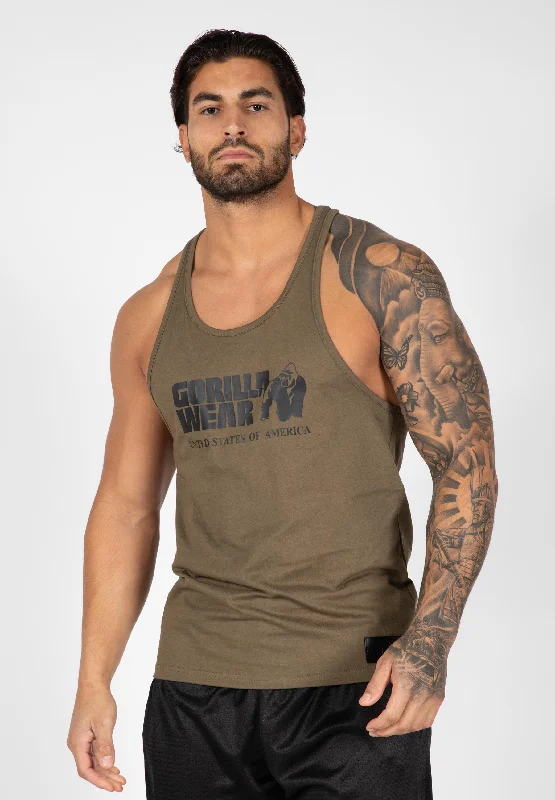 slim fit tank tops for menClassic Tank Top - Army Green