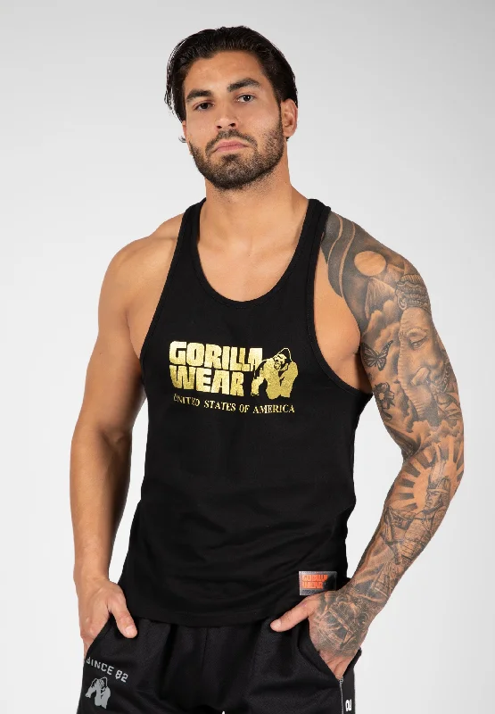 graphic print men's tank topsClassic Tank Top - Gold