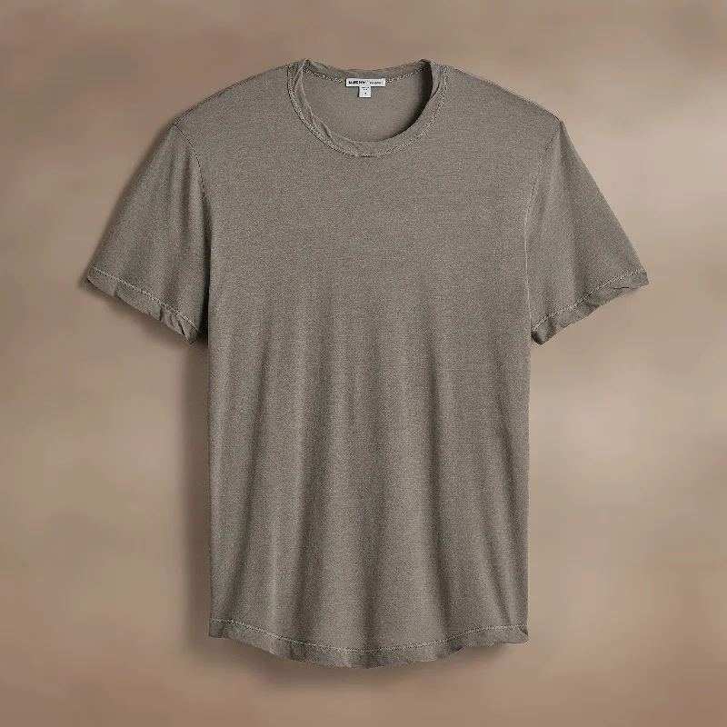 Men's v - neck muscle t - shirts for a body - building aestheticClear Jersey Crew - Coyote Pigment