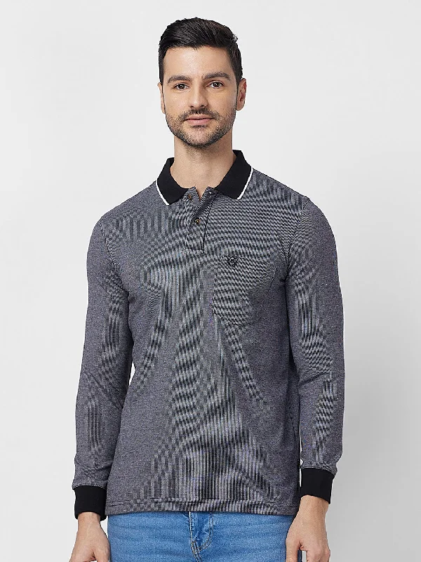 Men's antimicrobial polo shirts for odor - free daily wearJacquard Texture Polo