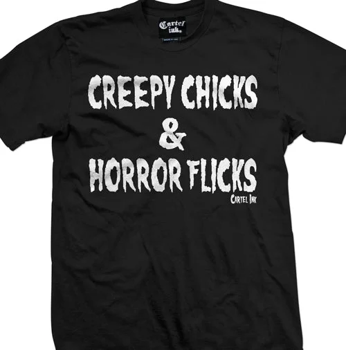 Men's lightweight performance t - shirts for running marathonsCreepy Chicks and Horror Flicks Men's T-Shirt