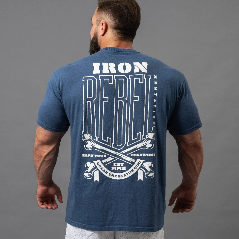 men's tank tops with reflective detailsCrossbones Tee (Midnight Blue)