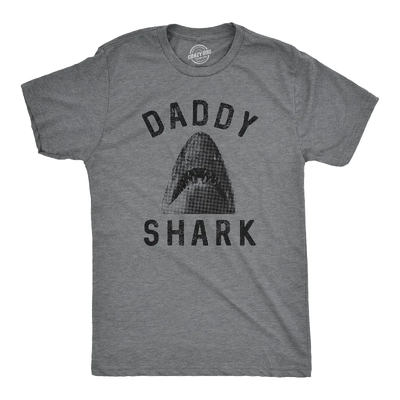 Men's tie - dye t - shirts with a bohemian styleDaddy Shark Face Men's T Shirt
