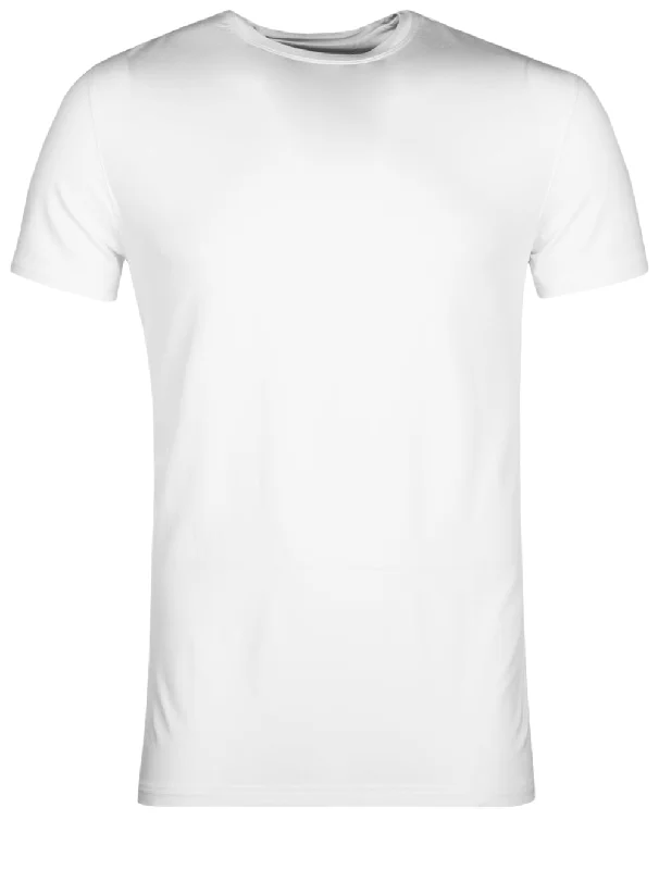 Men's slim - fit graphic t - shirts with vintage rock band printsBasel Roundneck T-shirt White