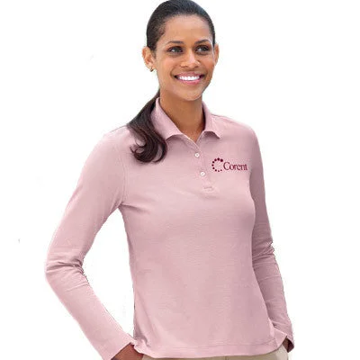 Men's budget - friendly basic polo shirts in multiple colorsDevon & Jones Ladies' Pima Pique Long-Sleeve Polo Shirt Men's budget - friendly basic polo shirts in multiple colorsDevon & Jones Ladies' Pima Pique Long-Sleeve Polo Shirt