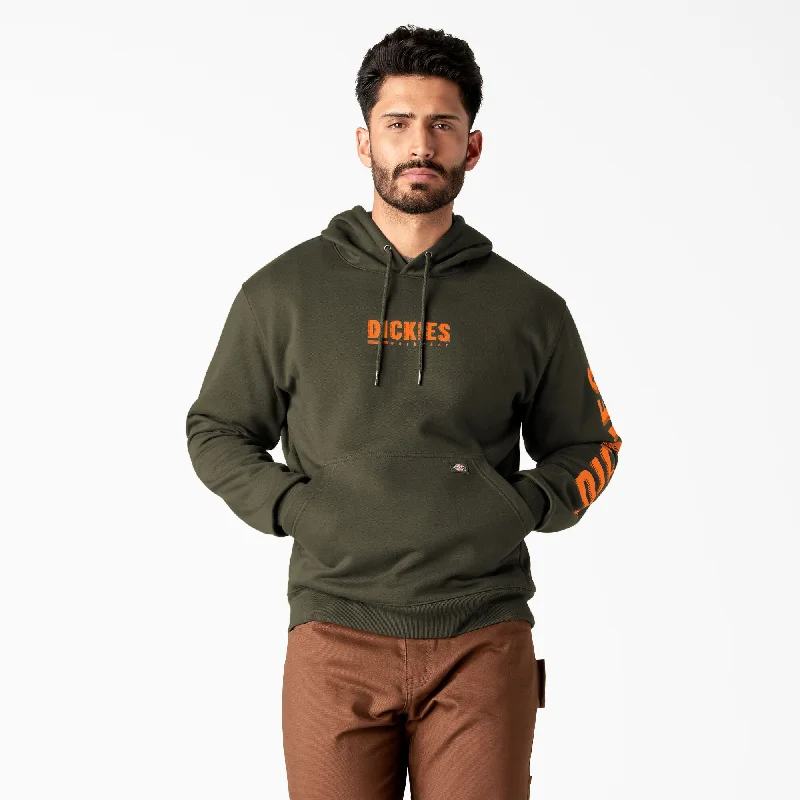 Men's long - sleeve henley t - shirts with button - down placketsDickies Men's Water Repellent Graphic Hoodie