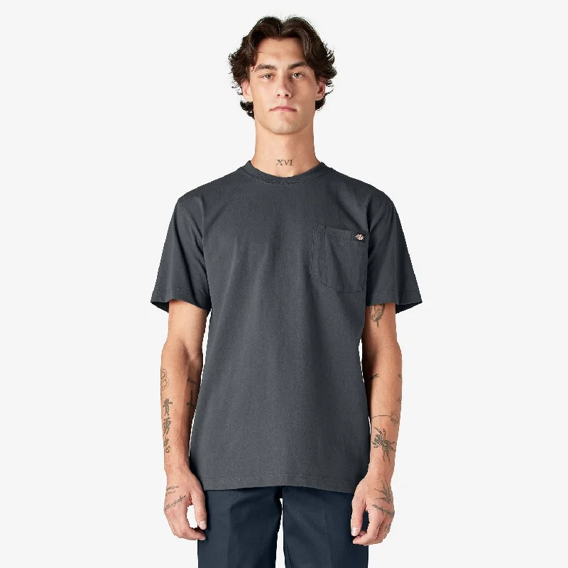 Men's moisture - wicking athletic t - shirts for intense workoutsDickies Men's Heavyweight Short Sleeve Pocket T-Shirt_Charcoal