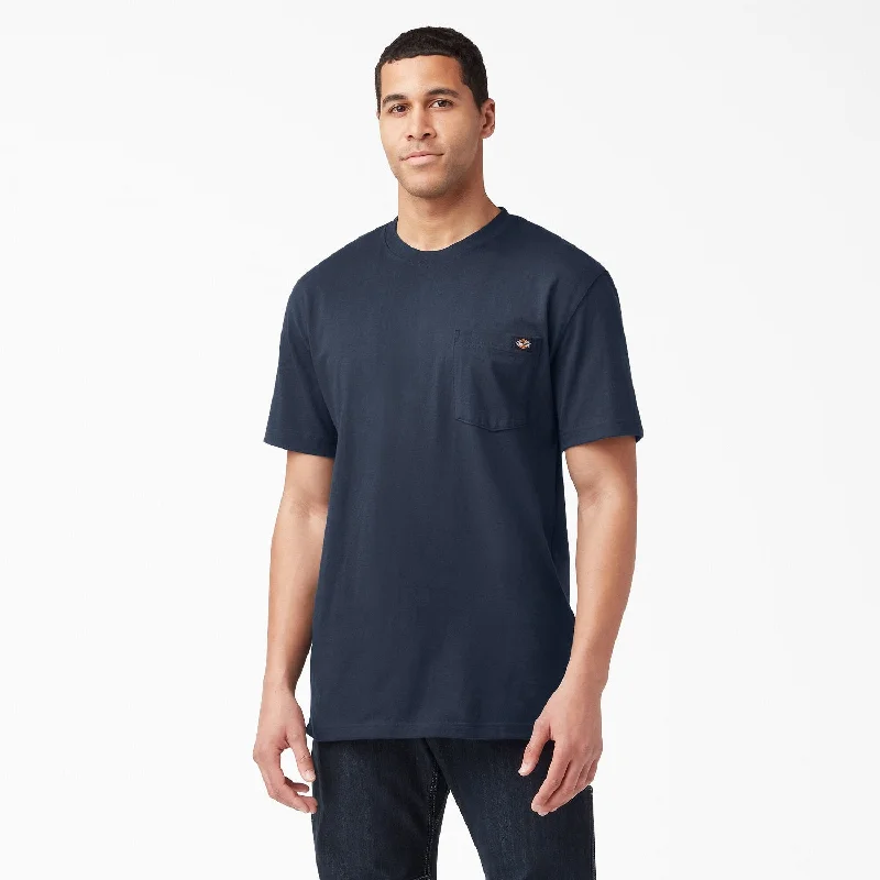 Men's distressed denim - look t - shirts with a rugged appealDickies Men's Heavyweight Short Sleeve Pocket T-Shirt_Dark Navy
