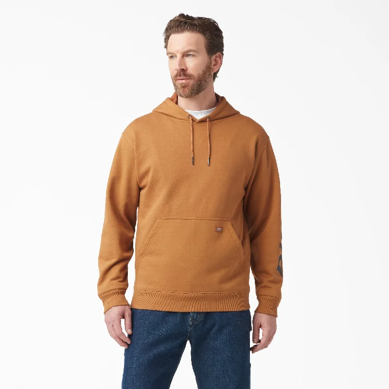 Men's ribbed t - shirts with a textured finish for added styleDickies Men's Water Repellent Sleeve Logo Hoodie