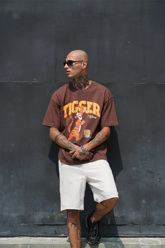Men's eco - friendly recycled t - shirts for sustainable fashion choicesDisney Tigger Oversized T-Shirt Men's eco - friendly recycled t - shirts for sustainable fashion choicesDisney Tigger Oversized T-Shirt