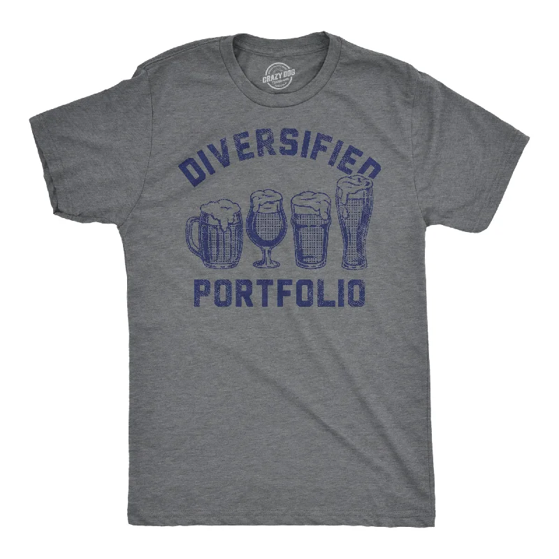 Men's button - front t - shirts with a unique artistic printDiversified Portfolio Beers Men's T Shirt