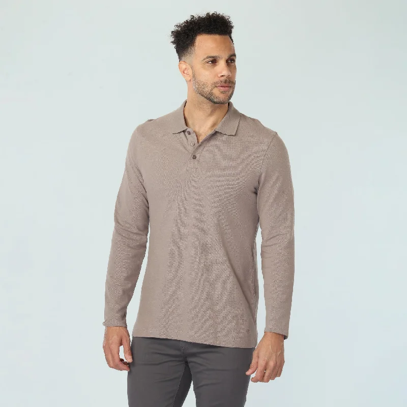 Men's stretchable athletic polo shirts for fitness workoutsDriftwood Polo